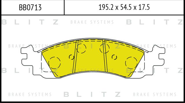Колодки тормозные дисковые передние (Blitz). Артикул BB0713