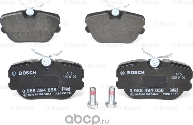 Колодки торм диск передн к-т (Bosch). Артикул 986494058