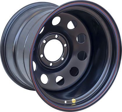 Колёсный диск OFF-ROAD Wheels усиленный стальной черный 6x139,7 12xR17 d110 ET-55 для Nissan NP300 2008-2015. Артикул 1712-63910BL-55