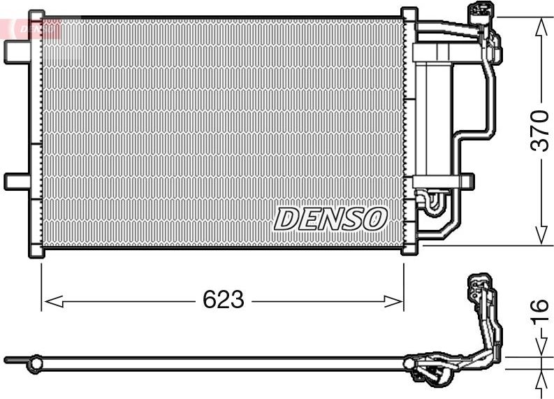 Радиатор кондиционера (конденсатор) Denso. Артикул DCN44007