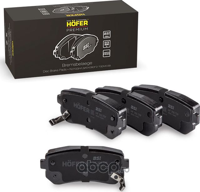 Колодки тормозные задние диск. Premium Hyundai Accent, Creta, i20,i30,ix35, Ki (Hofer) Hofer. Артикул HF350709