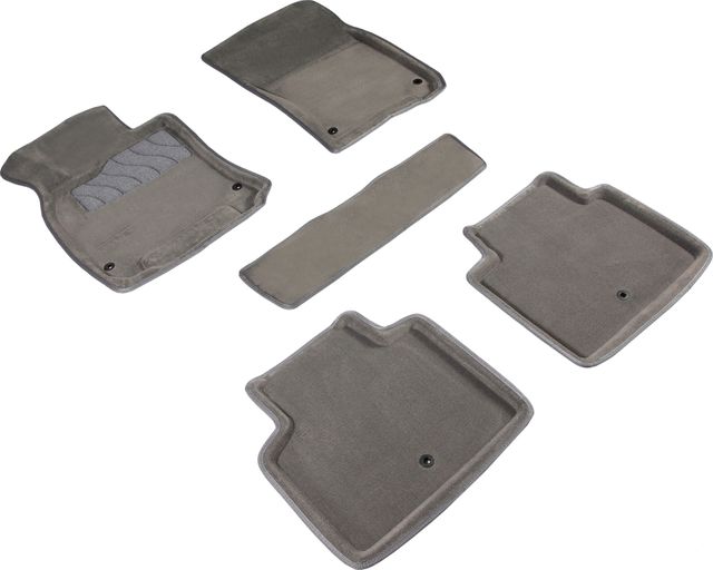 Коврики текстильные 3D Seintex с бортиком для салона Infiniti M37 2010-2026. Серые. Артикул 86660