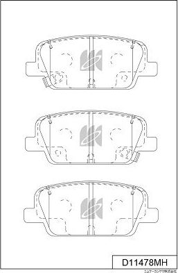 Тормозные колодки MK Kashiyama. Артикул D11478MH