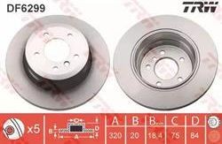 Тормозной диск TRW. Артикул DF6299