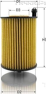 Масляный фильтр  Tecneco Filters для Audi A6 V (C8) 2018-2026. Артикул OL2196E