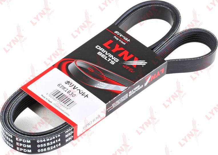 Приводной ремень поликлиновой LYNXauto. Артикул 6PK1830