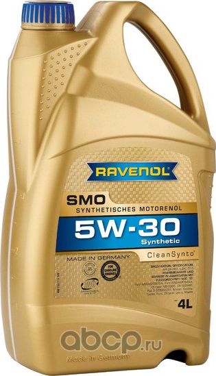 RAVENOL SMO SAE 5W-30 Масло моторное синтет. 4L. Артикул 1111151004