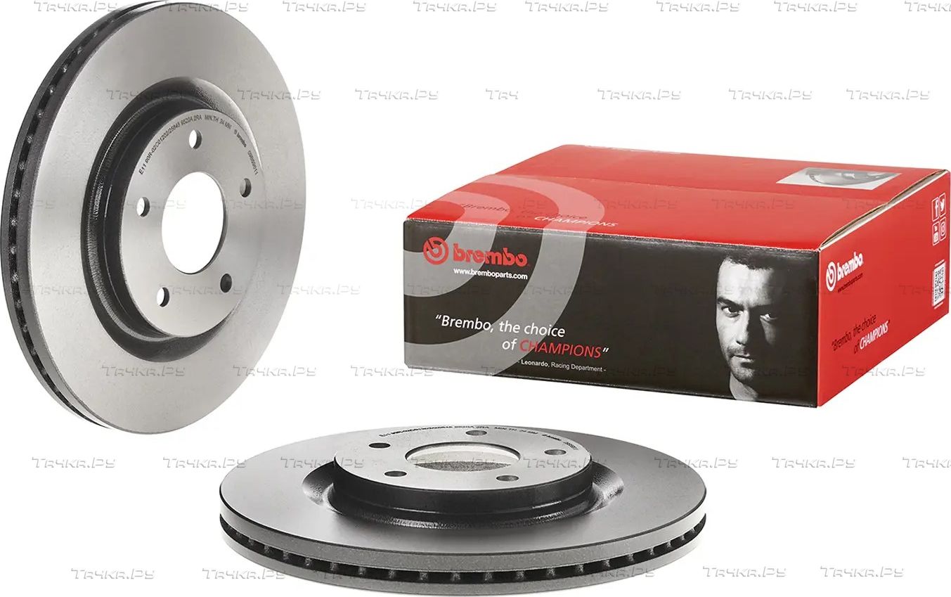 Тормозной диск Brembo UV Coated передний для Nissan Juke I 2010-2019. Артикул 09.B596.11