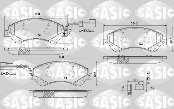 Тормозные колодки Sasic. Артикул 6216042