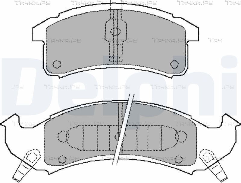 Тормозные колодки Delphi (Low-Metallic) передние для Pontiac Bonneville IX 1991-1999. Артикул LP897