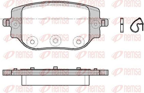 Тормозные колодки Remsa задние для Citroen Jumpy III 2016-2026. Артикул 1965.00