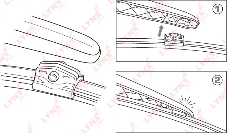 Щетка стеклоочистителя (дворник) LYNXauto. Артикул LR33N