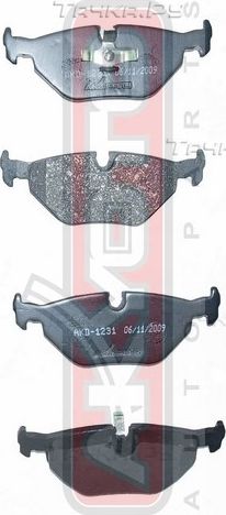 Тормозные колодки Akyoto Packing AKYOTO задние для BMW 5 III (E34) 1987-1996. Артикул AKD-0014