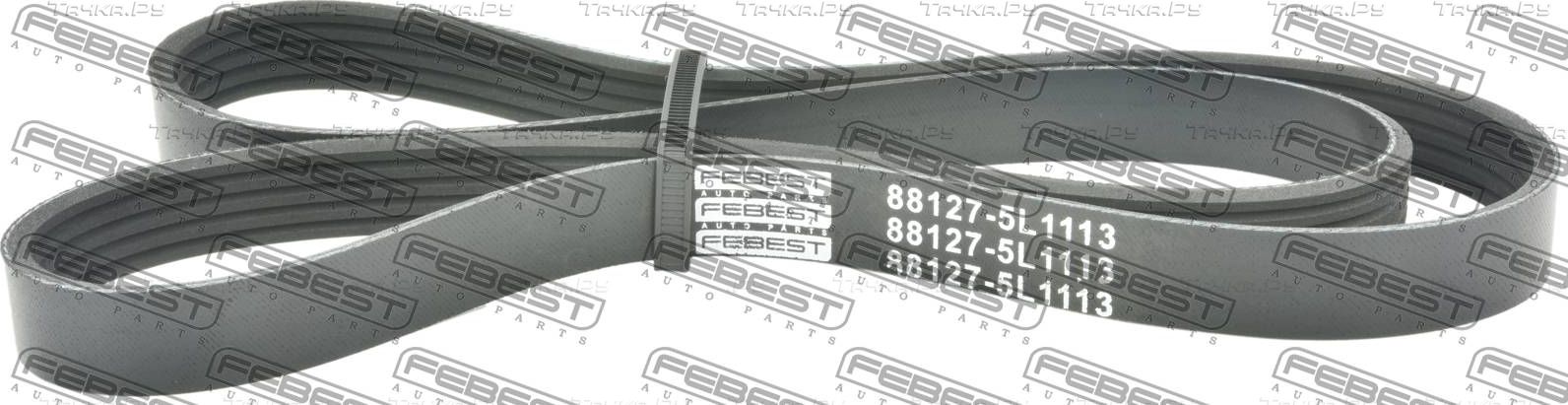 Приводной ремень поликлиновой Febest для Toyota Corolla E120, E130 2002-2007. Артикул 88127-5L1113