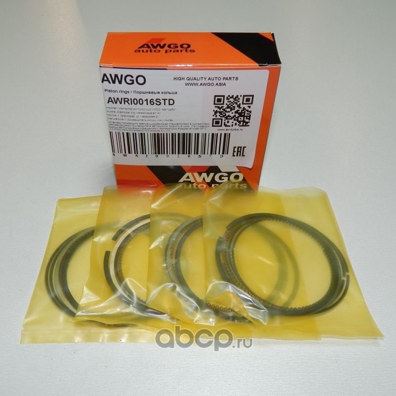 Компл. колец STD на 4 поршня AWRI0016STD (Awgo). Артикул AWRI0016STD
