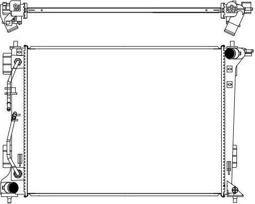 Радиатор охлаждения двигателя Sakura. Артикул 3221-2003