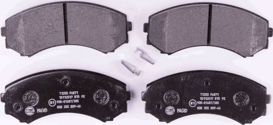 Тормозные колодки Hella. Артикул 8DB 355 009-461