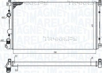 Радиатор охлаждения двигателя Magneti Marelli для Renault Master II 2000-2010. Артикул 350213198800