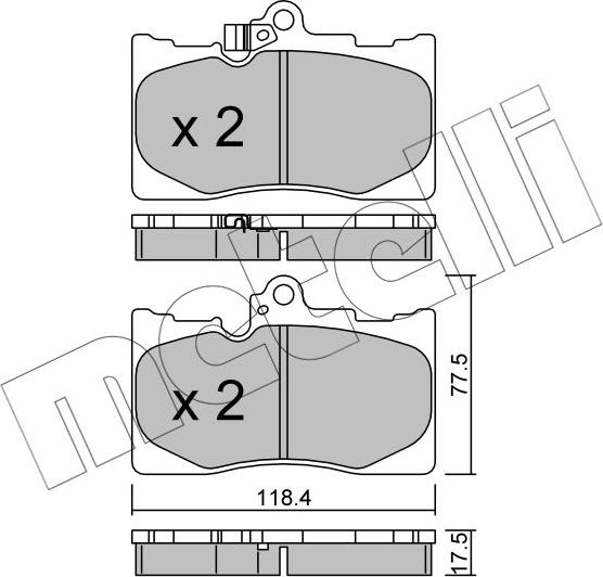 Тормозные колодки Metelli. Артикул 22-0799-0