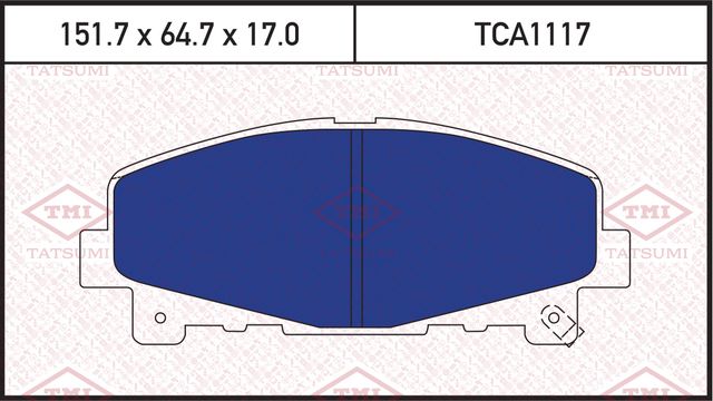 Колодки тормозные HONDA ACCORD 08- перед. (Tatsumi). Артикул TCA1117