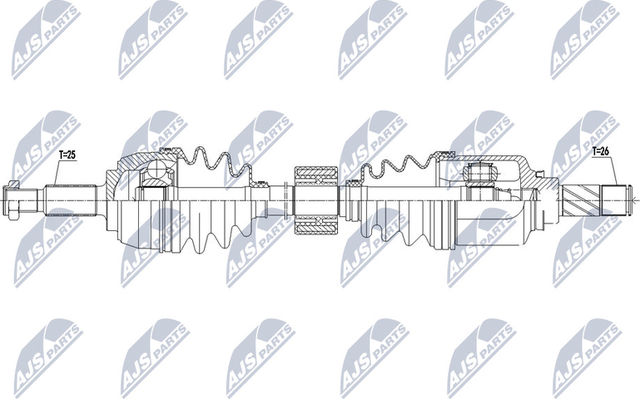 Полуось (привод в сборе, приводной вал) NTY. Артикул NPW-RE-134