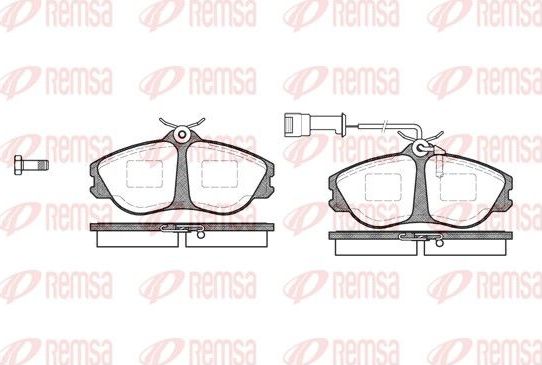 Тормозные колодки Remsa передние для Audi 90 II (B3) 1988-1991. Артикул 0276.02