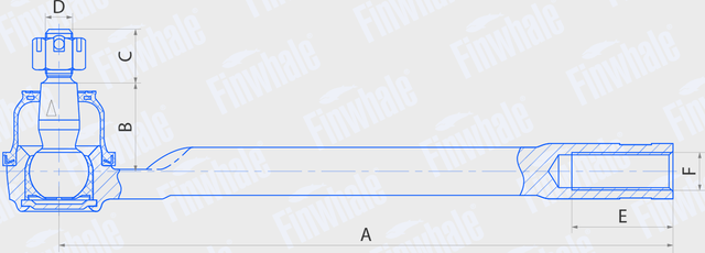 Наконечник рулевой тяги Finwhale правый для Kia Proceed I 2008-2013. Артикул TRE714