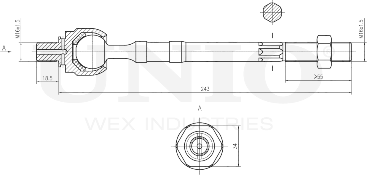 Тяга рулевая (Unio). Артикул SSP-30027