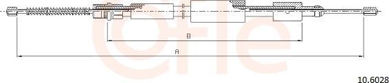 Трос ручника (тросик ручного тормоза) Cofle. Артикул 10.6028
