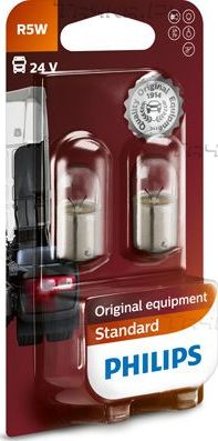 R5W 24V-5W (BA15s) (блистер 2шт.) Philips. Артикул 13821B2