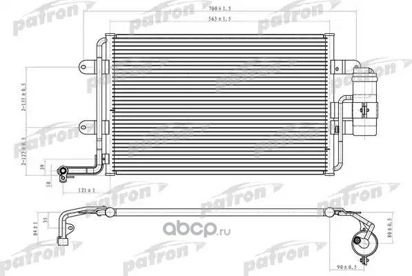 Радиатор кондиционера (Patron). Артикул PRS1069