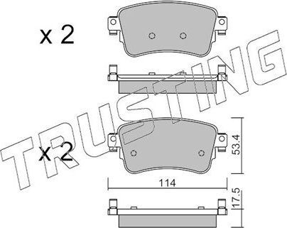 Тормозные колодки Trusting. Артикул 1108.0
