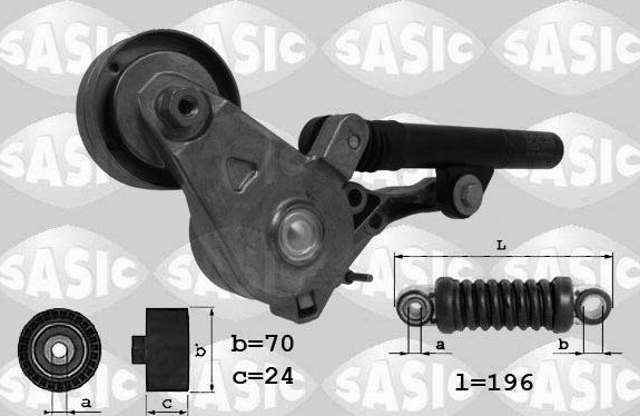Натяжной ролик (натяжитель) приводного клинового зубчатого ремня Sasic. Артикул 1626034