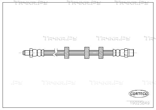 Тормозной шланг Corteco задний для Volvo 850 1996-1996. Артикул 19025849