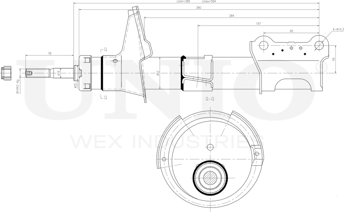 Амортизатор подвески (Unio). Артикул SAB-10701
