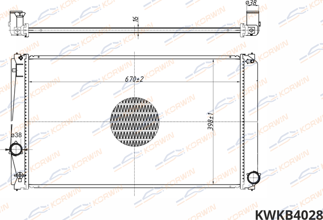 Радиатор охлаждения Toyota RAV4 (06-)/RAV4 (13-) 2.0i (гарантия 2 года) (Korwin). Артикул KWKB4028