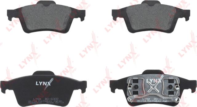 Тормозные колодки LYNXauto задние для Renault Vel Satis I 2002-2009. Артикул BD-6302