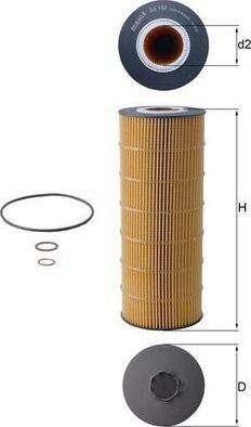 Масляный фильтр Mahle-Knecht для Neoplan Skyliner 2004-2026. Артикул OX 168D