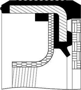 Сальник коленвала SKT (PTFE (политетрафлуороетилен)/ACM (полиакрил-каучук)) внутренний для DAF XF 95 1997-2006. Артикул 417112-FPK