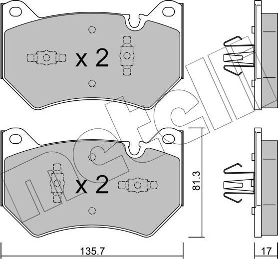 Тормозные колодки Metelli. Артикул 22-1170-1