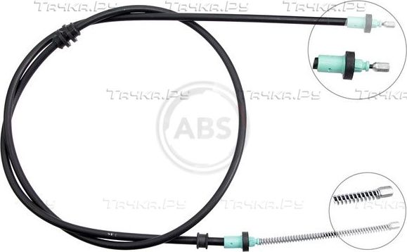 Трос ручника (тросик ручного тормоза) ABS. Артикул K17249