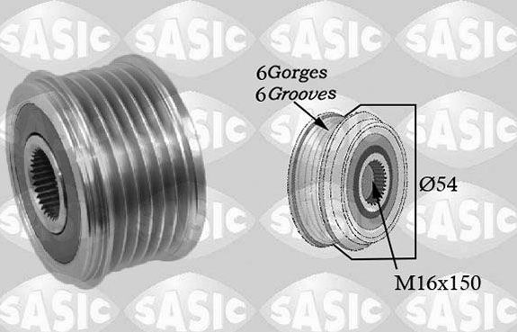 Муфта генератора обгонная Sasic для Citroen C4 Picasso I 2006-2013. Артикул 1676011