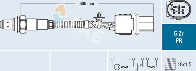 Лямбда-зонд (кислородный датчик) FAE для Volkswagen Passat B7 2010-2014. Артикул 75159