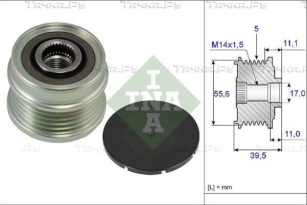 Муфта генератора обгонная Ina для Volvo S40 II 2004-2012. Артикул 535 0218 10