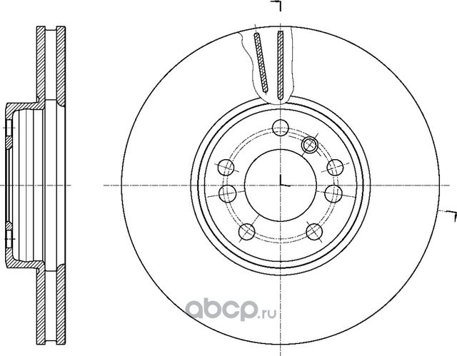 Диск тормозной вентилируемый (G-Brake). Артикул GR21352