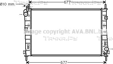 Радиатор охлаждения двигателя AVA. Артикул FDA2335