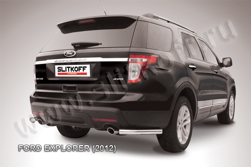 Защита Slitkoff задняя d57 уголки для Ford Explorer V 2012-2015. Артикул FEX011