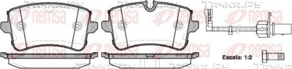 Тормозные колодки Remsa задние для Audi A5 I (8T) 2007-2017. Артикул 1343.10