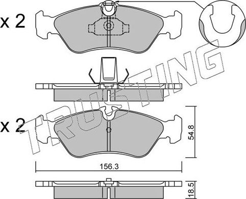 Тормозные колодки Trusting. Артикул 320.1