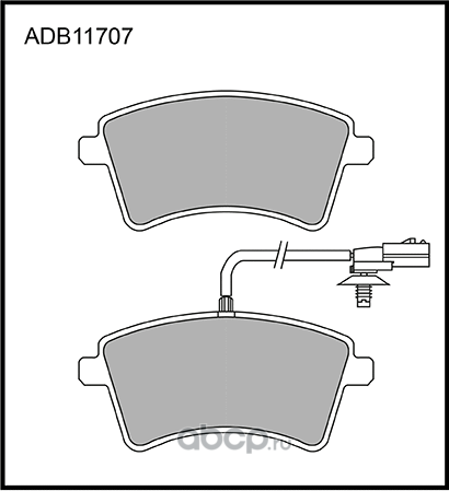 Колодки тормозные дисковые | перед | (Allied Nippon). Артикул ADB11707